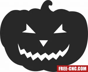 Halloween pampking silhouette - Download free dxf for cnc plasma cutting