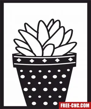 Succulents plant pot - Download free dxf for cnc plasma cutting