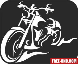 Motorcycle clipart - Free dxf files ready to cut