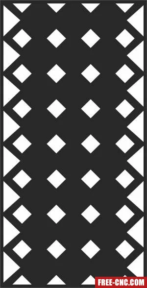 Decorative door pattern wall - Free dxf download