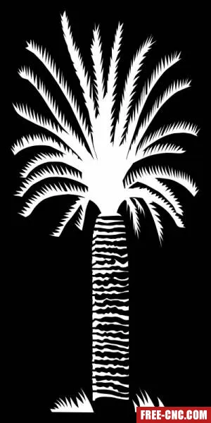 Palm decorative panel door pattern - free dxf download Palm decorative panel door pattern - free dxf download