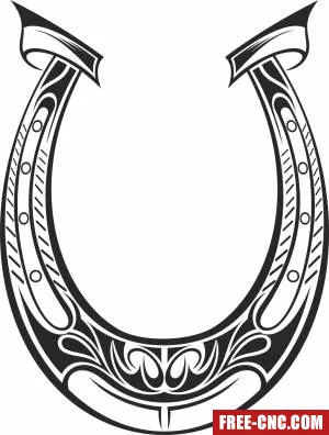 Horseshoe wall sign - Free dxf files ready to cut