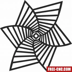 Geometric wall clock - Download free dxf for cnc plasma cutting