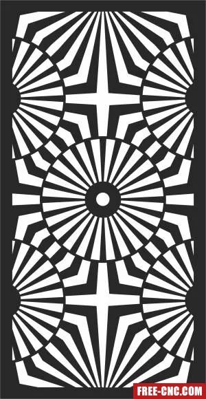 Decorative door screen pattern - Free dxf for laser cutting and plasma