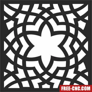 Door screen wall - Free dxf files ready to cut