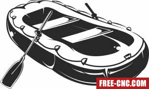 Raft boat clipart - Free dxf download