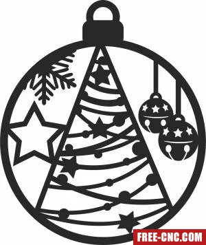 Christmas ornament tree decoration - Free dxf files ready to cut