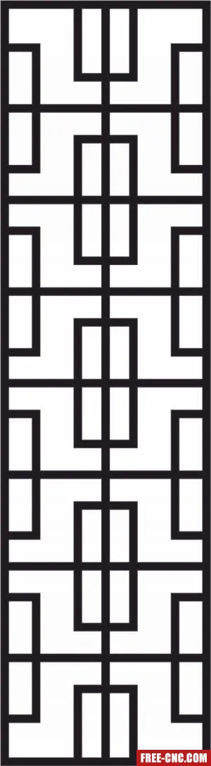 Decorative panel screen pattern partition - Download free dxf for cnc plasma cutting