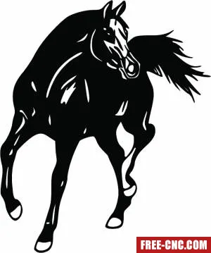 Tennessee walking horse silhouette - free dxf download