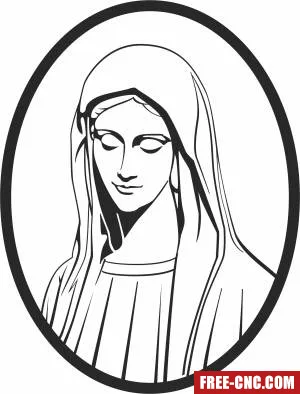 Virgin mary wall arts - Download free dxf for cnc plasma cutting