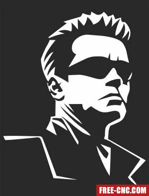 Arnold schwarzenegger portrait clipart - Download free dxf for cnc plasma cutting