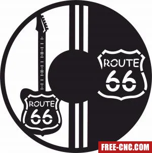Route 66 wall clock - Free dxf for laser cutting and plasma