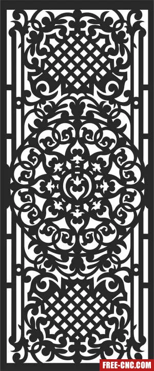 Wall screen decorative panels - Free dxf for laser cutting and plasma