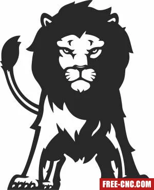 Lion clipart - Download free dxf for cnc plasma cutting