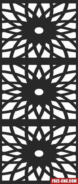 Door pattern door screen decorative - Free dxf download