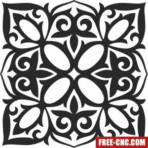 Mandala pattern decor - Free dxf for laser cutting and plasma