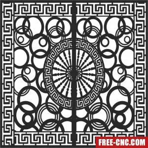 Door wall screen pattern door - Free dxf for laser cutting and plasma