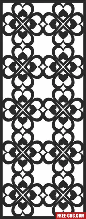 Decorative pattern screen door - Free dxf for laser cutting and plasma Decorative pattern screen door - Free dxf for laser cutting and plasma