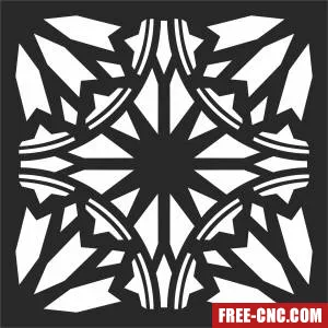 Pattern wall decor screen floral - Free dxf for laser cutting and plasma