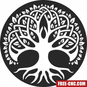 Tree of life wall decor - free dxf download