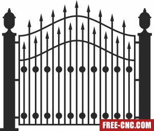 Wrought gate door fence - Download free dxf for cnc plasma cutting