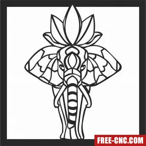 Hindu elephant clipart - Download free dxf for cnc plasma cutting