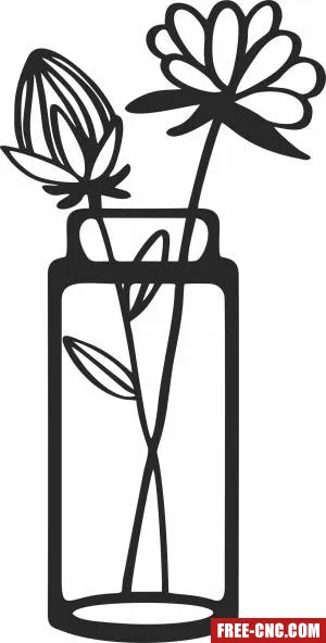 Flowers decor pot - Free dxf for laser cutting and plasma