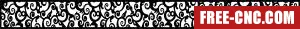 Wall decorative decorative wall - Free dxf download