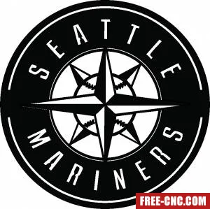 Seattle mariners american baseball mlb - free dxf download