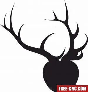 Apple with antlers - free dxf download