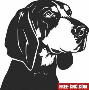 Dog face cliparts - Free dxf download