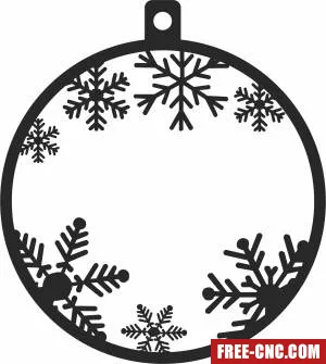 Flakes christmas ornaments - Free dxf download