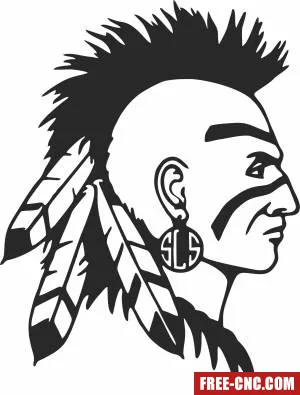 Shawnee indian lima ohio logo - Download free dxf for cnc plasma cutting