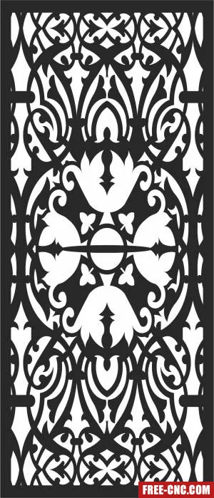 Decorative panel door pattern - Download free dxf for cnc plasma cutting