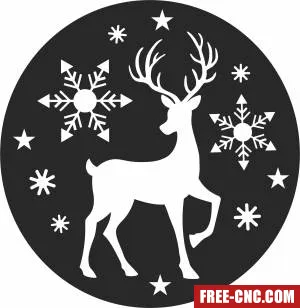 Christmas deer ornaments - Free dxf files ready to cut