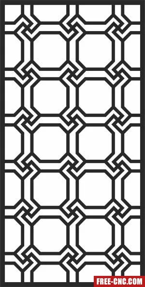 Wall screen decorative door pattern - Download free dxf for cnc plasma cutting