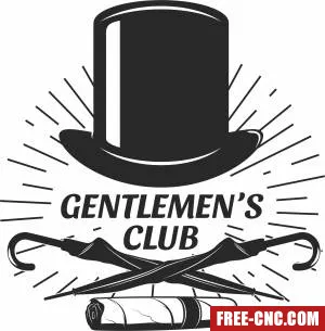 Gentleman logo clipart - Download free dxf for cnc plasma cutting