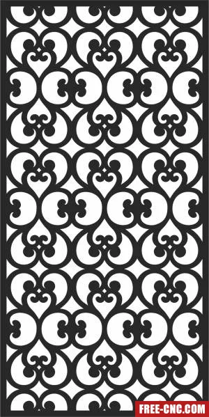 Door screen decorative pattern screen pattern door - Free dxf for laser cutting and plasma