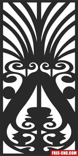Pattern screen decorative wall screen wall - Free dxf files ready to cut