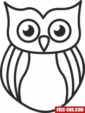 Owl vector clipart - Download free dxf for cnc plasma cutting