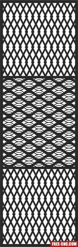 Screen pattern screen wall - Free dxf files ready to cut