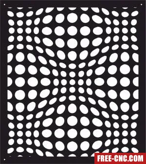Decorative 3d panel screen pattern art - Free dxf for laser cutting and plasma
