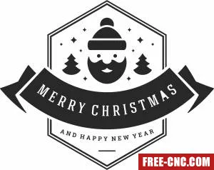 Merry christmas and new year - Free dxf for laser cutting and plasma