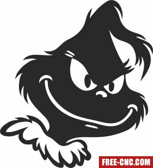 Grinch clipart - Download free dxf for cnc plasma cutting