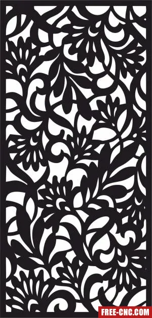 Decorative panel door screen wall pattern - Free dxf files ready to cut