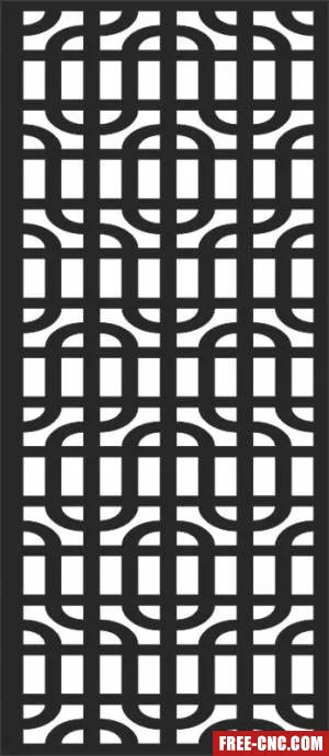 Decorative wall screen door pattern - free dxf download
