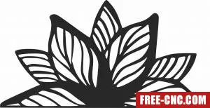 Mandala flower wall art - Download free dxf for cnc plasma cutting