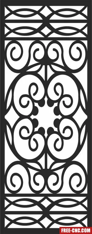 Decorative screen decorative wall pattern screen - Free dxf files ready to cut