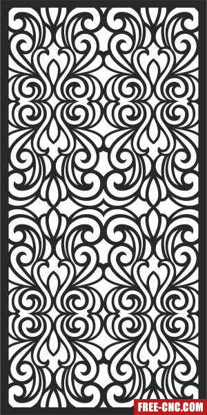 Screen door screen pattern door - Download free dxf for cnc plasma cutting