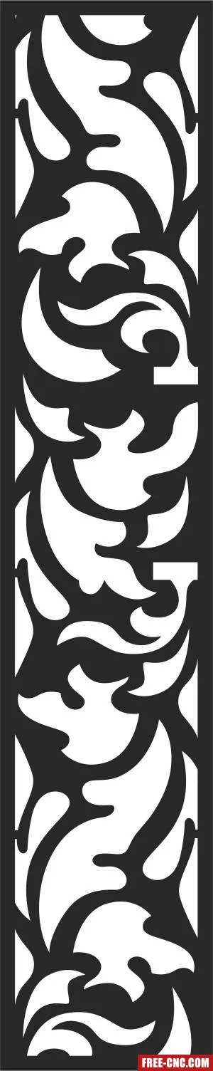 Door pattern screen wall decorative - Free dxf for laser cutting and plasma